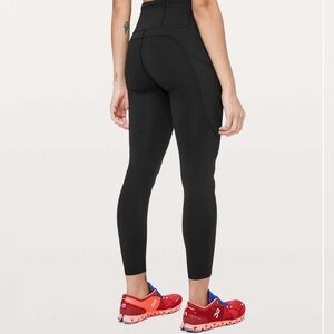 lululemon fast and free tight II Nulux 25” Black Leggings